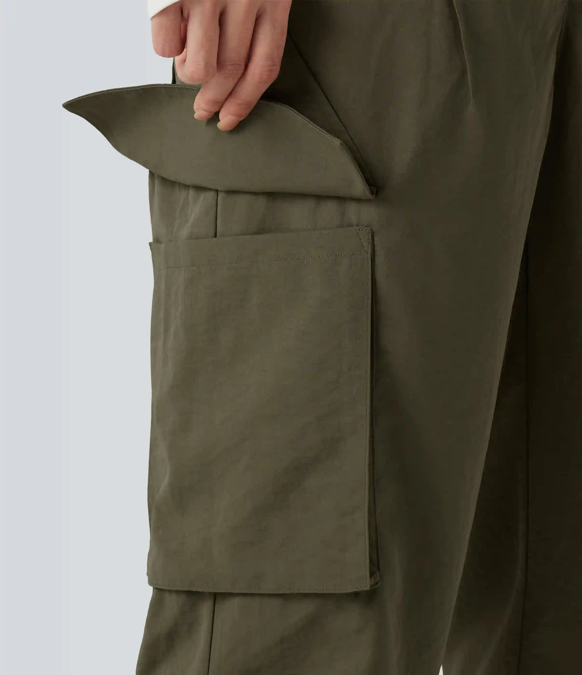 Mid Rise Casual Cargo Joggers with Pockets