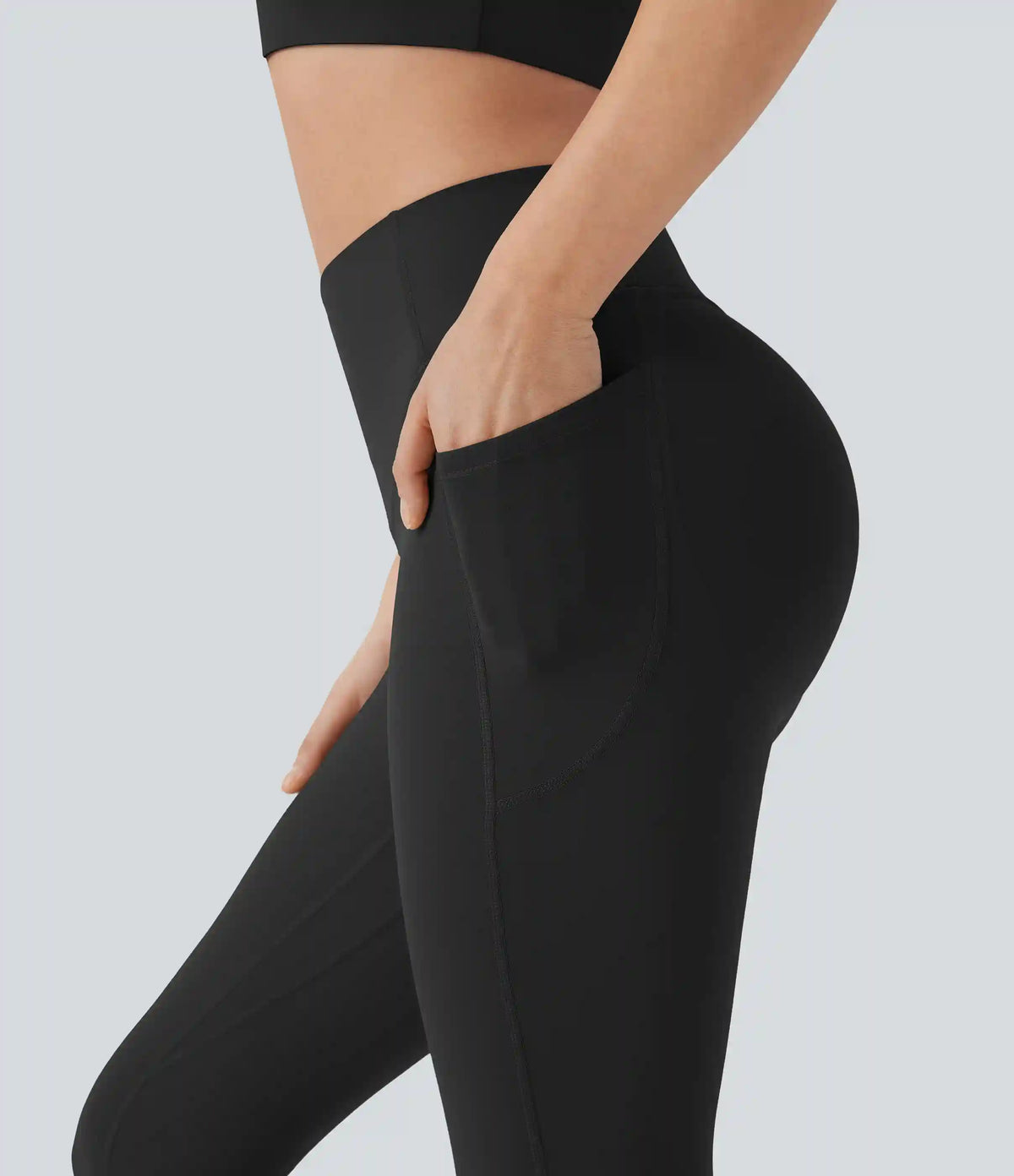 Halara UltraSculpt™ High Waisted Scrunch Butt Lifting Tummy Control Shaping Training Pedal Pusher Leggings with Pockets