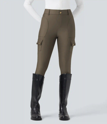 High Waisted Sheen 7/8 Leggings with Pockets