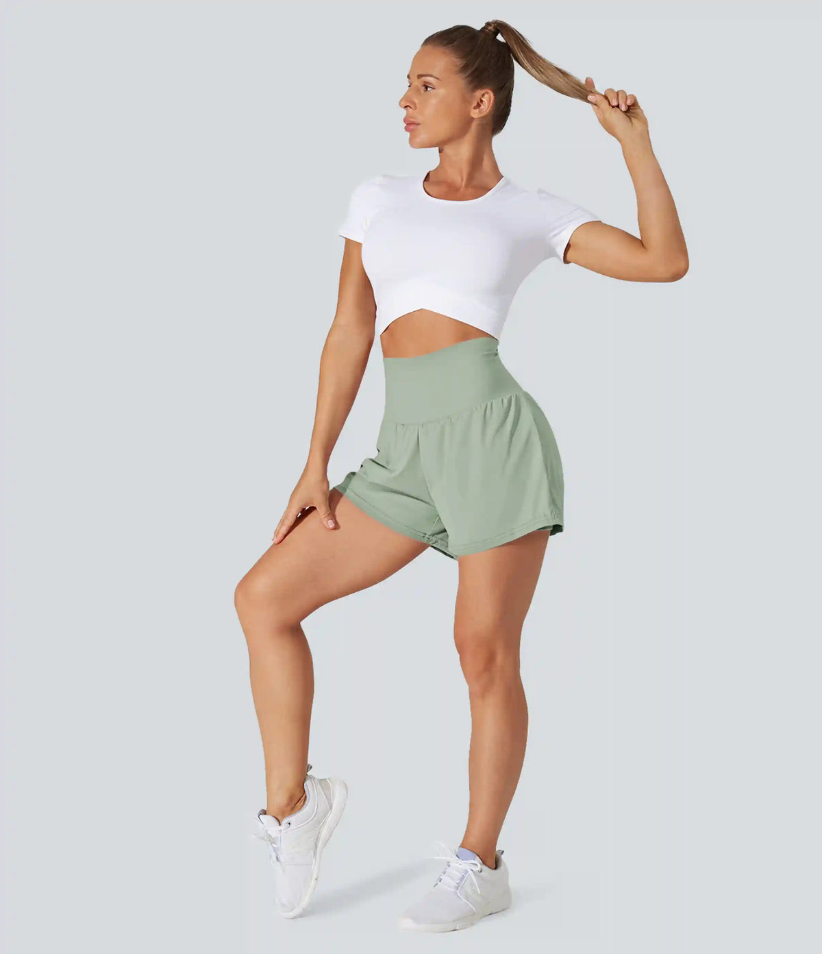 SoftlyZero™ Airy Super High Waisted 2-in-1 InstantCool Yoga Shorts with Pockets