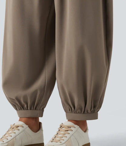 Mid Rise Casual Pants with Pockets