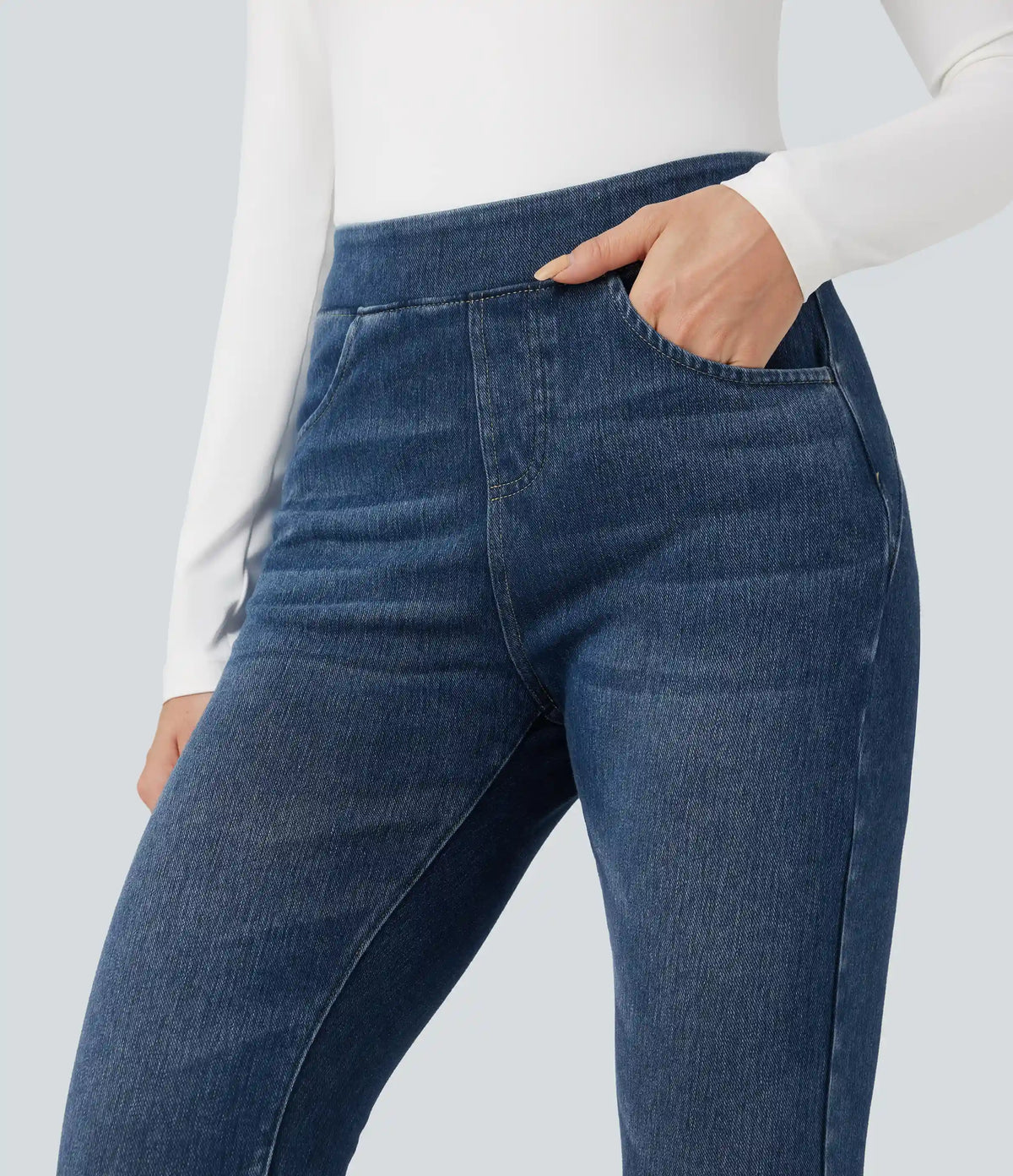 Halara Flex™ High Waisted Denim Casual Leggings with Pockets