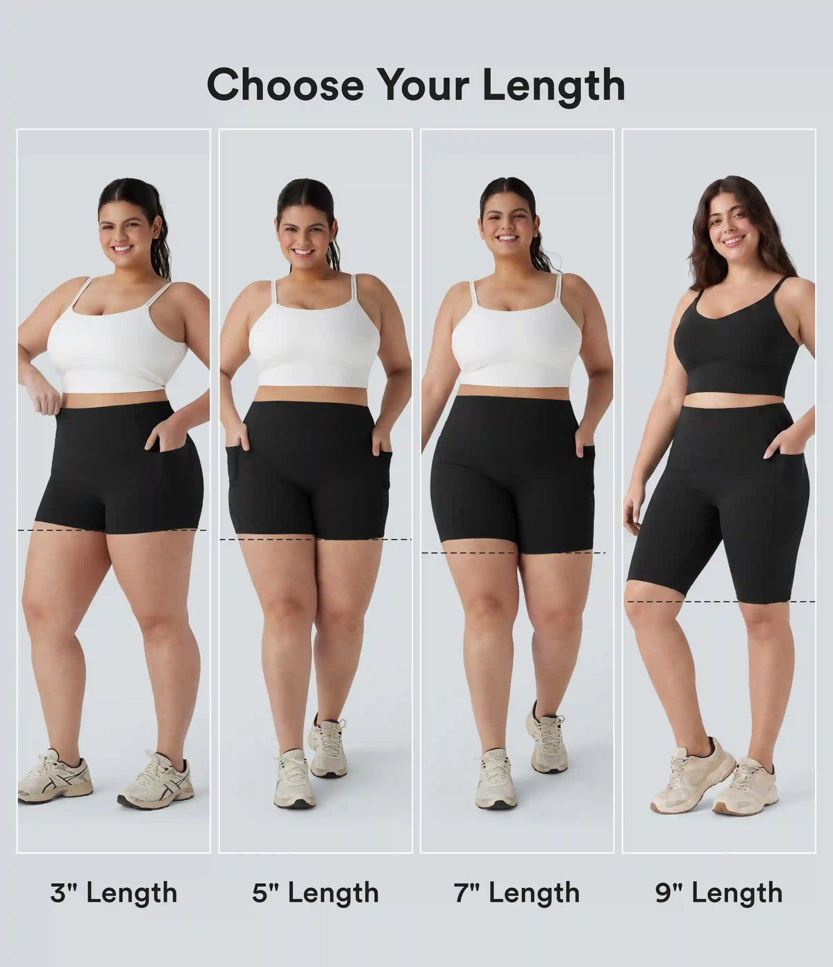 Plus Size Halara UltraSculpt™ High Waisted Scrunch Butt Lifting Tummy Control Shaping Training Biker Shorts 7'' with Pockets