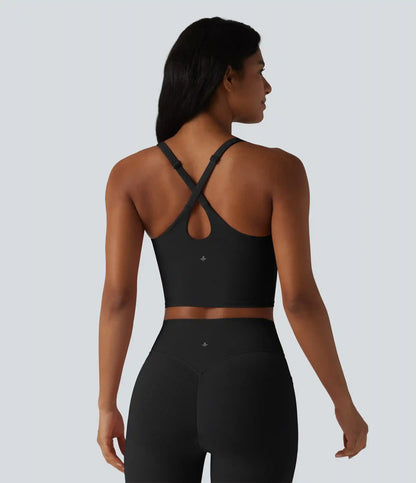 Halara UltraSculpt™ Push-Up Crisscross Adjustable Straps Non-Removable Pad Yoga Tank Top