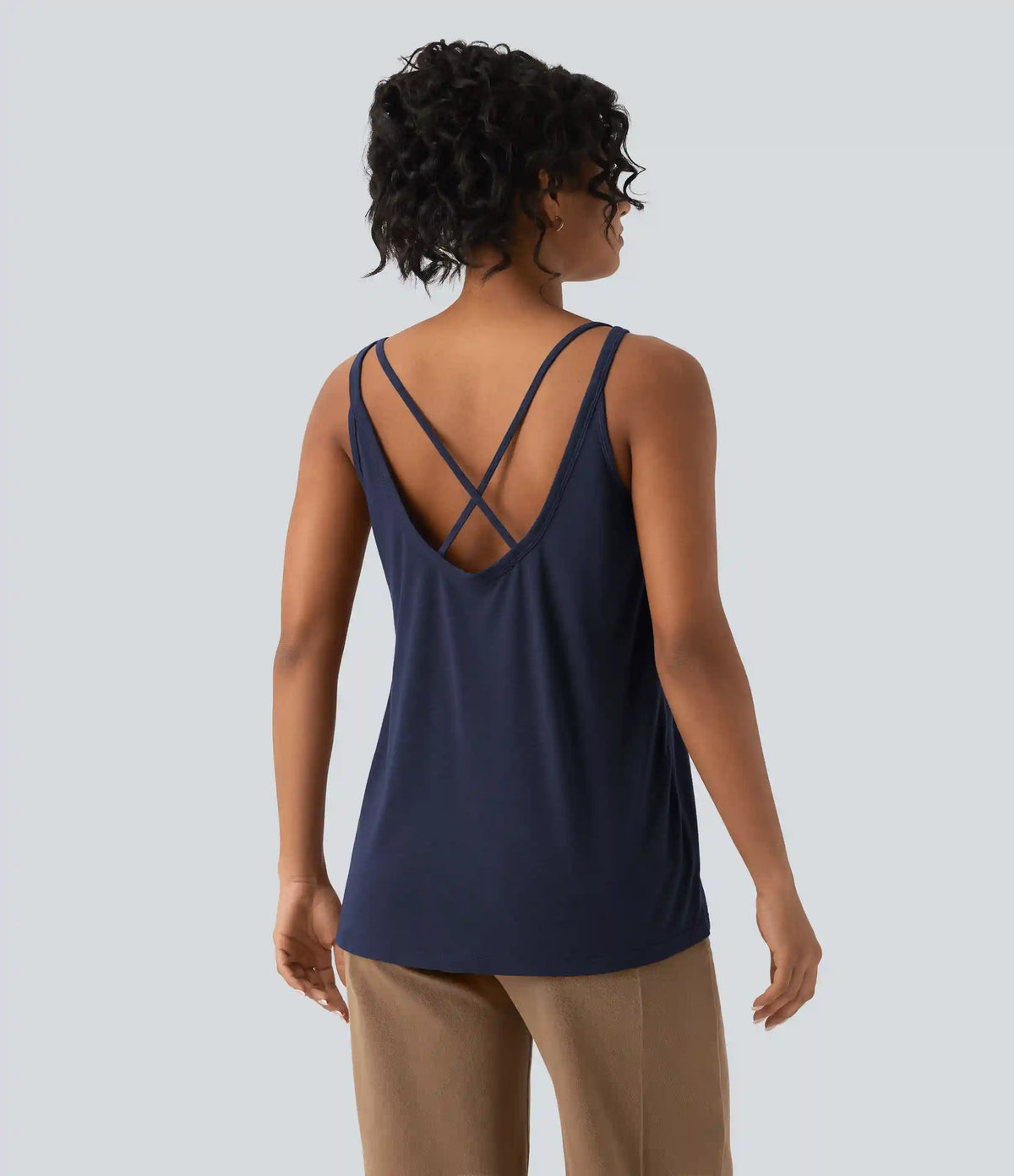 U Neck Relaxed Casual Tank Top