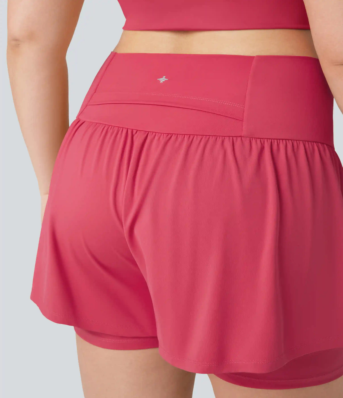 SoftlyZero™ Airy Super High Waisted 2-in-1 InstantCool Yoga Plus Size Shorts 5'' with Pockets