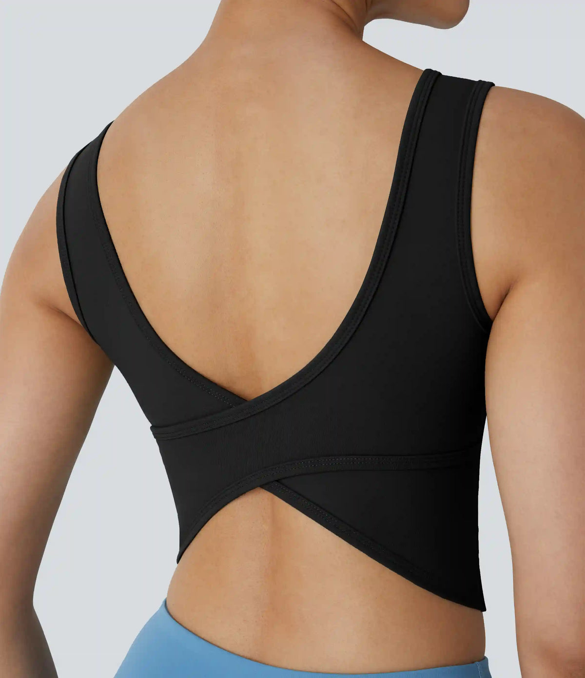 U Neck Crossover Barre Ballet Dance Tank Top A-D Cups