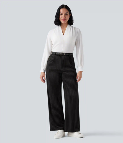 Halara Flex™ High Waisted Straight Leg InstantCool Stripe Work Pants with Pockets