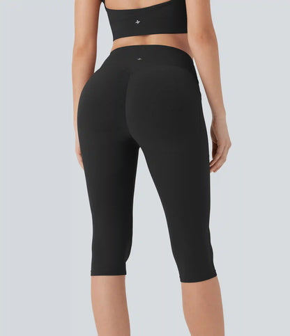 Halara UltraSculpt™ High Waisted Scrunch Butt Lifting Tummy Control Shaping Training Pedal Pusher Leggings with Pockets