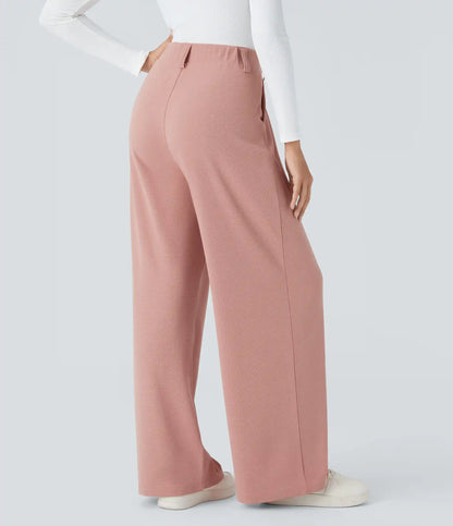 Halara Flex™ High Waisted Pocket Wide Leg Waffle Work Pants