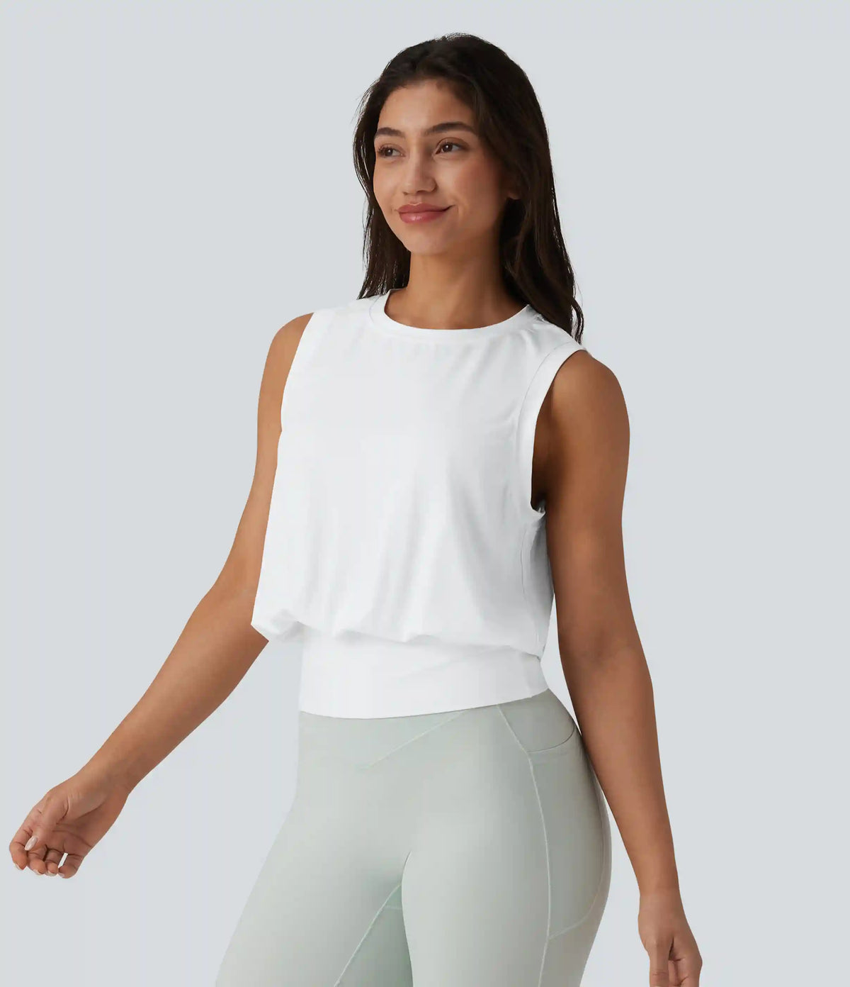 Round Neck Workout Tank Top
