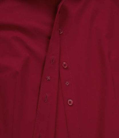 Long Sleeve Curved Hem Work Shirt