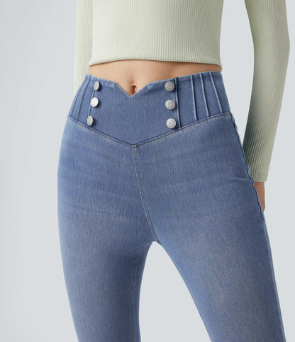 Halara Flex™ High Waisted Tummy Control Skinny Denim Casual Leggings with Pockets
