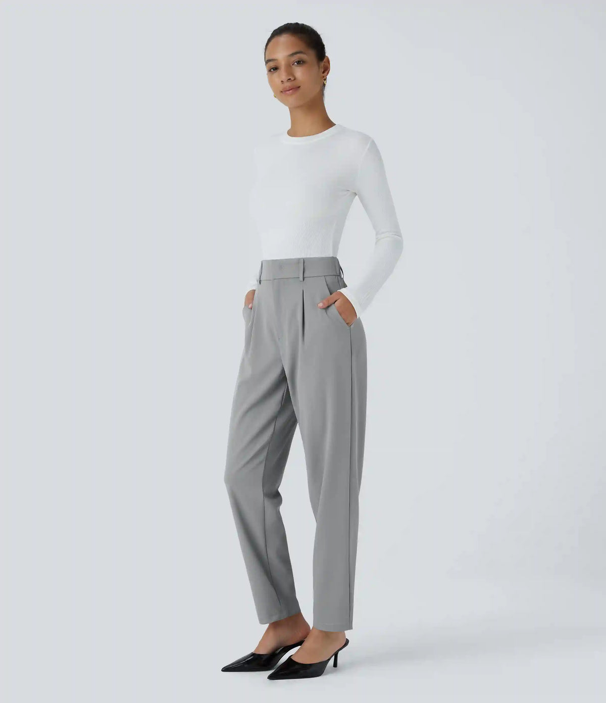 Halara Flex™ High Waisted Pocket Solid Work Tapered Pants