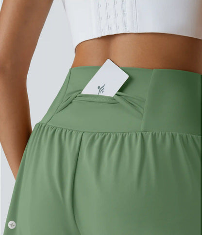 SoftlyZero™ Airy Super High Waisted 2-in-1 InstantCool Yoga Shorts with Pockets