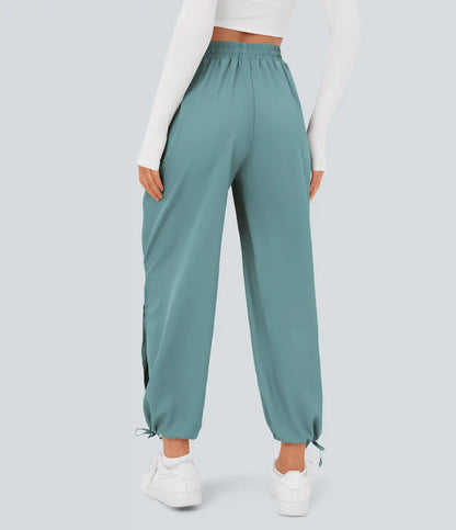 Breezeful™ High Waisted Drawstring Pocket Hem Quick Dry Casual Joggers