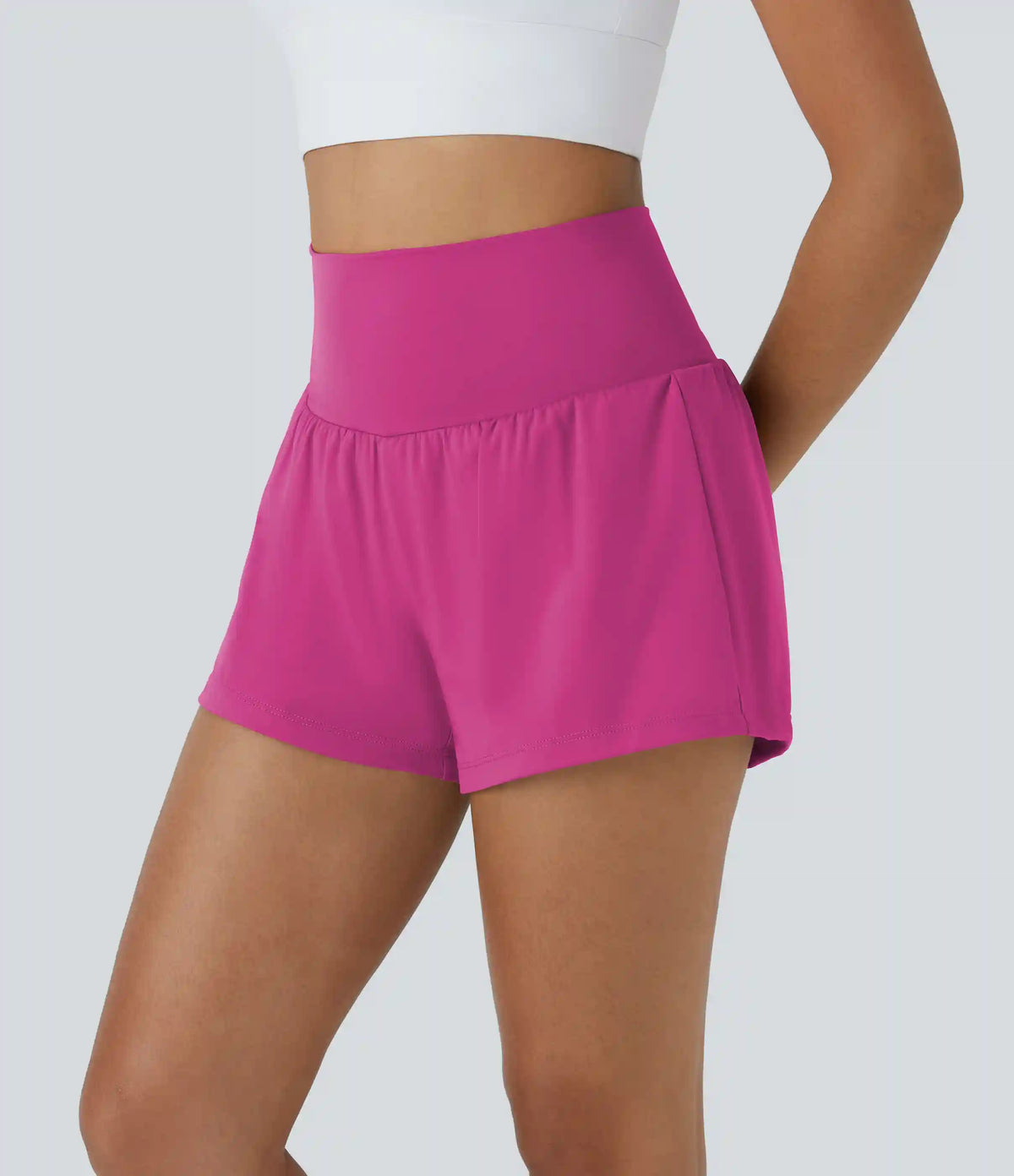 SoftlyZero™ Airy Super High Waisted 2-in-1 InstantCool Yoga Shorts with Pockets