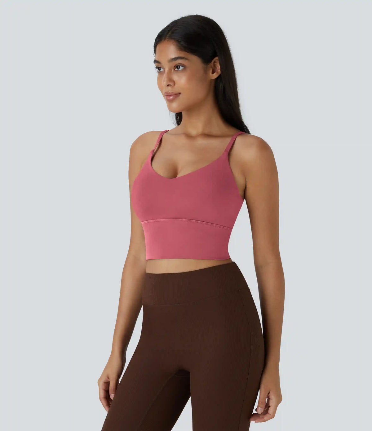 SoftlyZero™ Low Support V Neck Yoga Sports Bra-A-D Cups