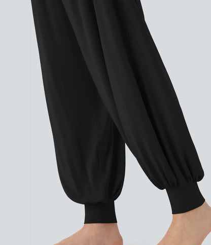 High Waisted Tummy Control Yoga Baggy Joggers with Pockets