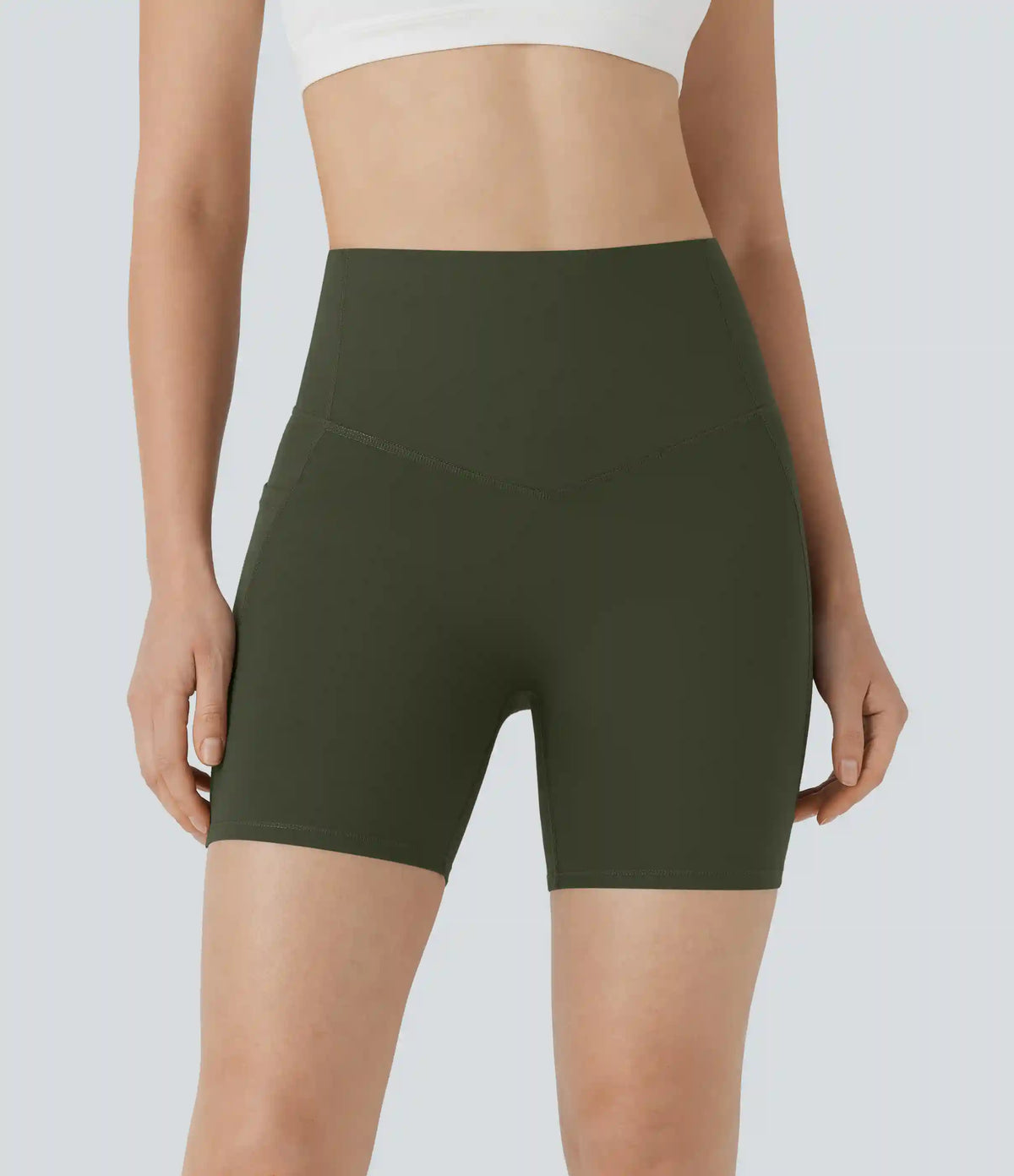 Halara UltraSculpt™ High Waisted Butt Lifting Tummy Control Pocket Shaping Training Biker Shorts 5''