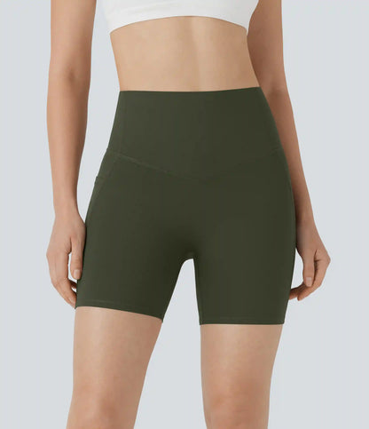Halara UltraSculpt™ High Waisted Butt Lifting Tummy Control Pocket Shaping Training Biker Shorts 5''
