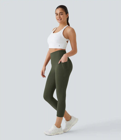 Halara UltraSculpt™ High Waisted Tummy Control Pocket Shaping Training Capri Leggings