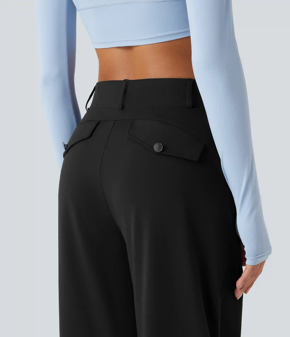 DayStretch High Waisted Barrel Leg Dance Pants with Pockets