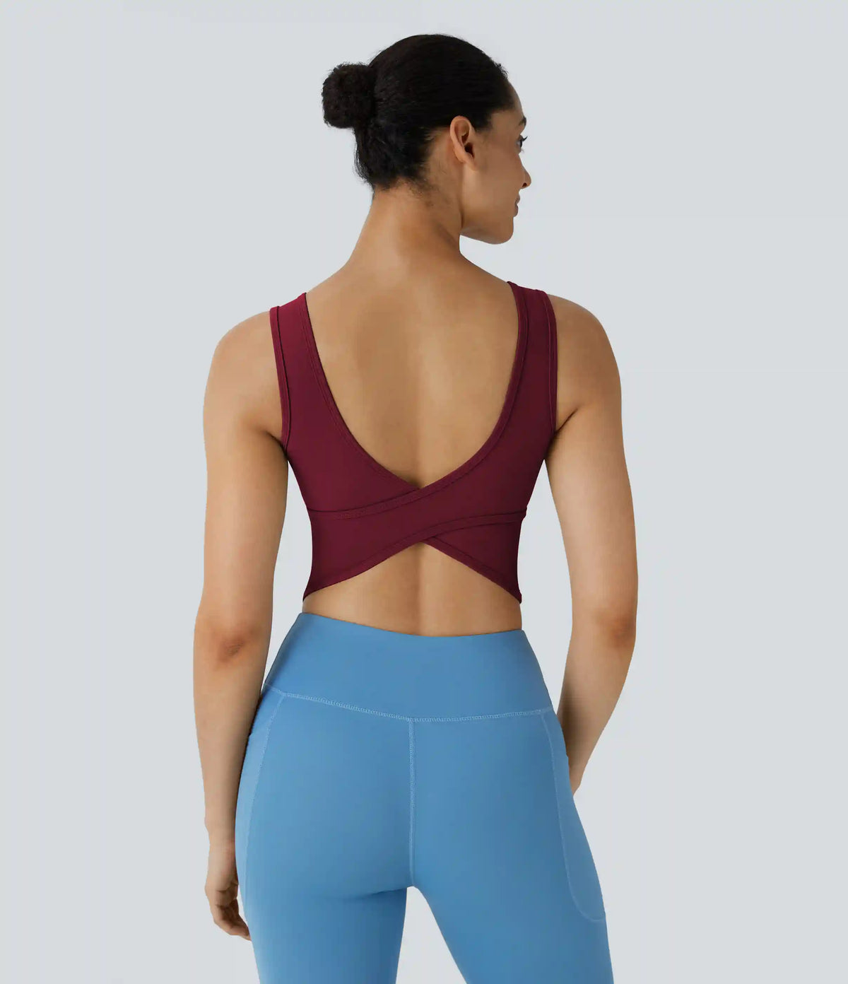 U Neck Crossover Barre Ballet Dance Tank Top A-D Cups