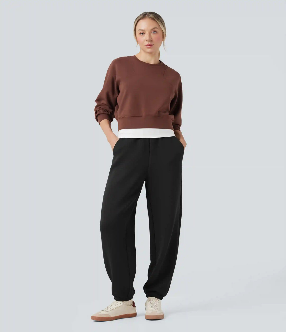 SpacerTek™ Mid Rise Drawstring Casual Joggers with Pockets