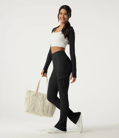 Halara UltraSculpt™ High Waisted Bootcut Stacked Yoga Leggings with Pockets