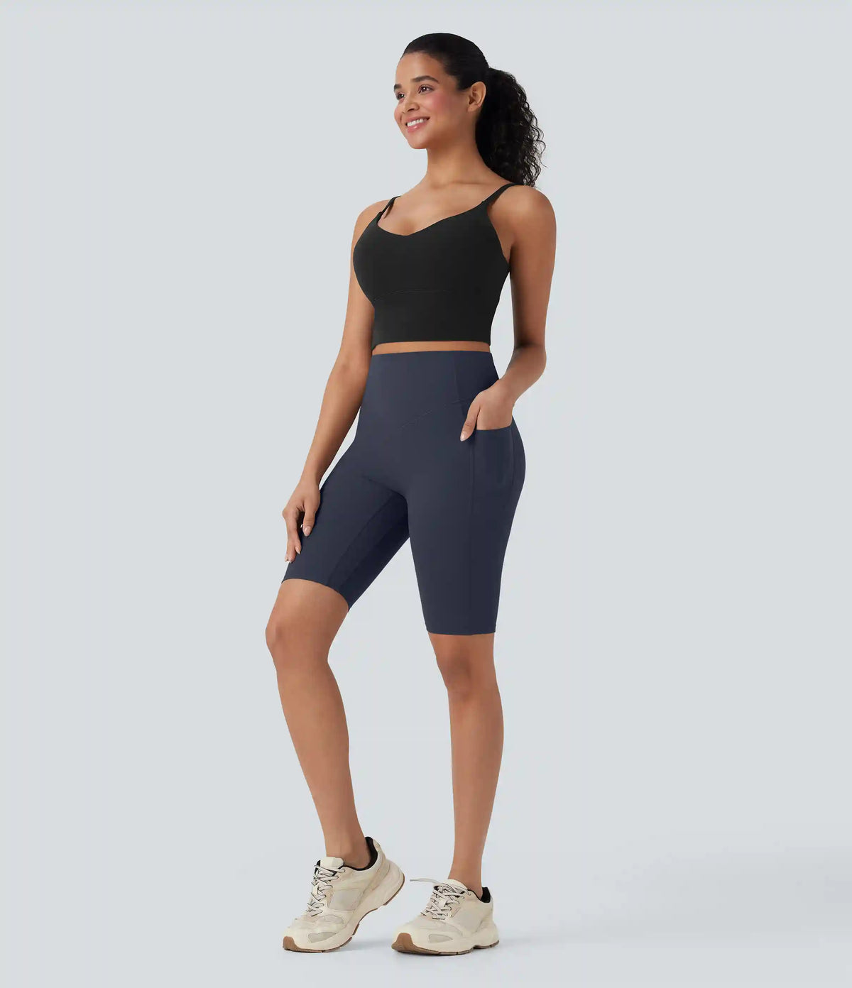 Halara UltraSculpt™ High Waisted Scrunch Butt Lifting Tummy Control Side Pocket Shaping Workout Biker Shorts 9''