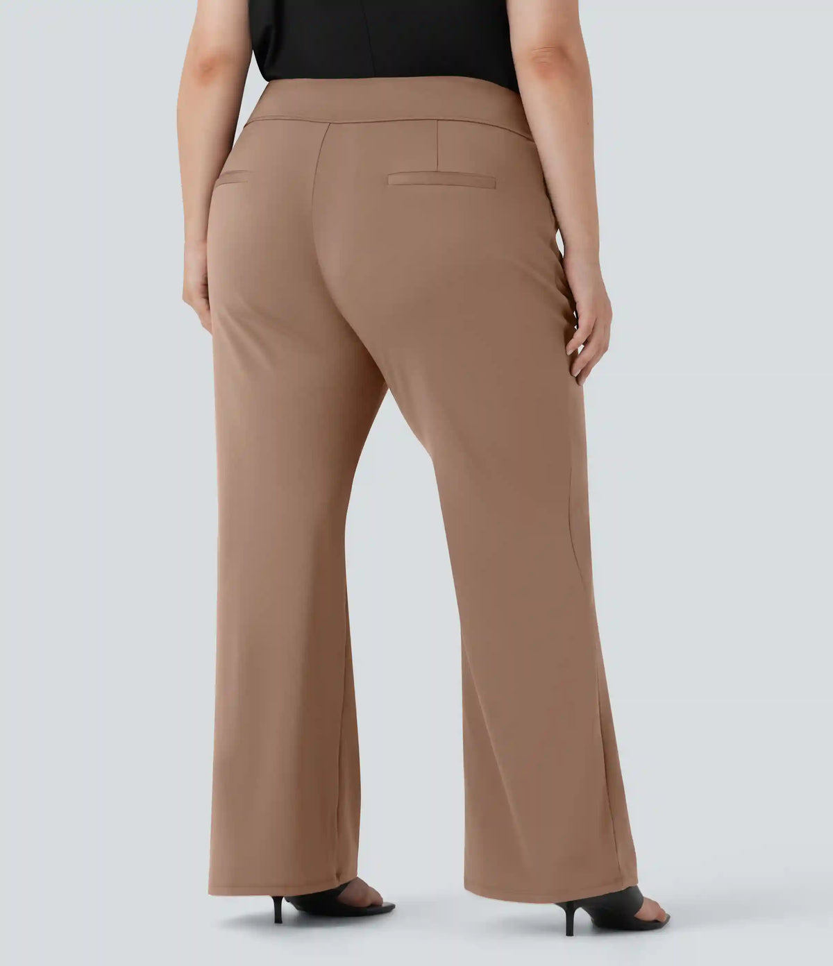 Plus Size Halara Flex™ DayStretch High Waisted Work Flare Pants with Side Zip Pockets