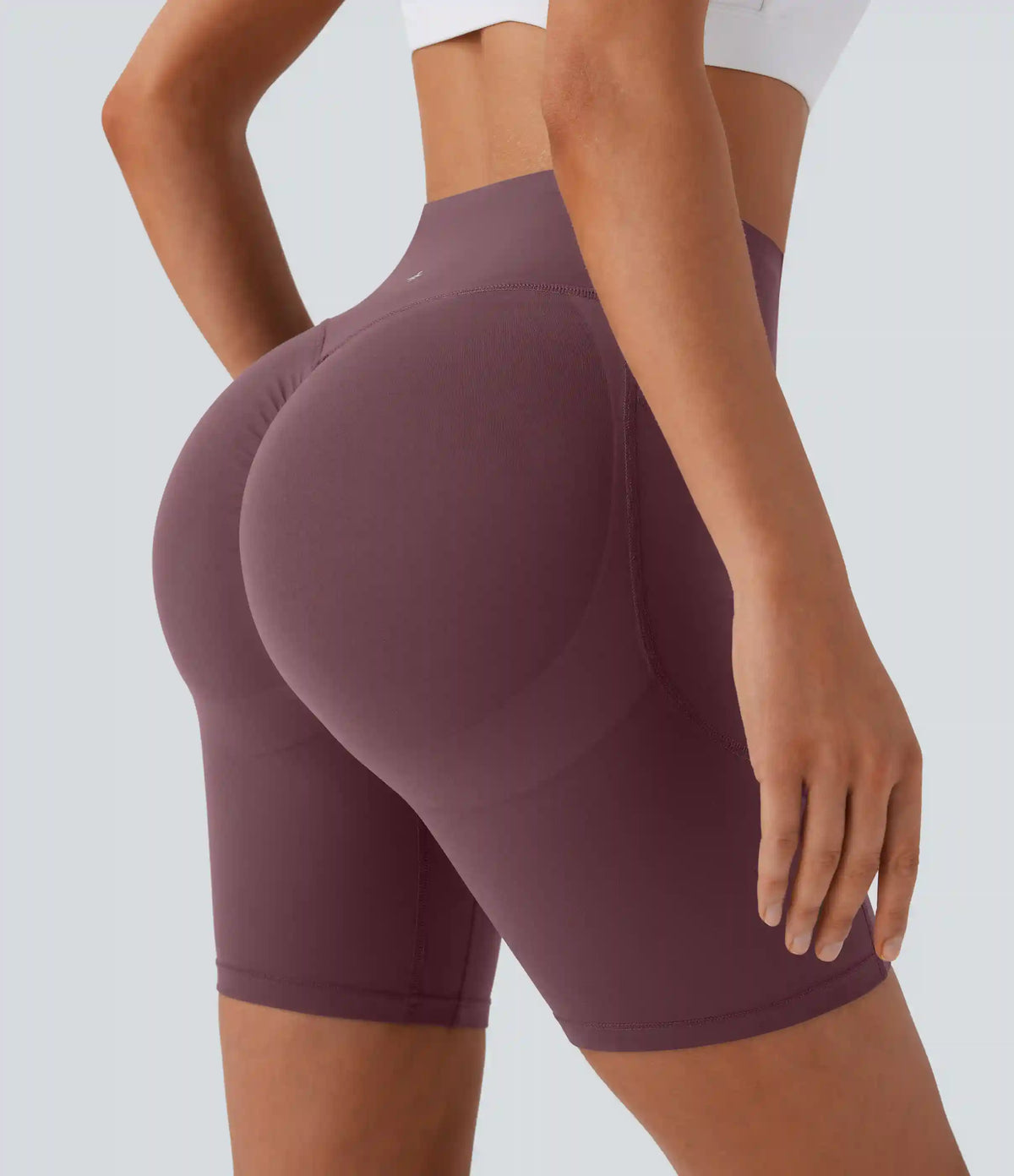 Halara UltraSculpt™ High Waisted Scrunch Butt Lifting Tummy Control Side Pocket Shaping Workout Biker Shorts 7''