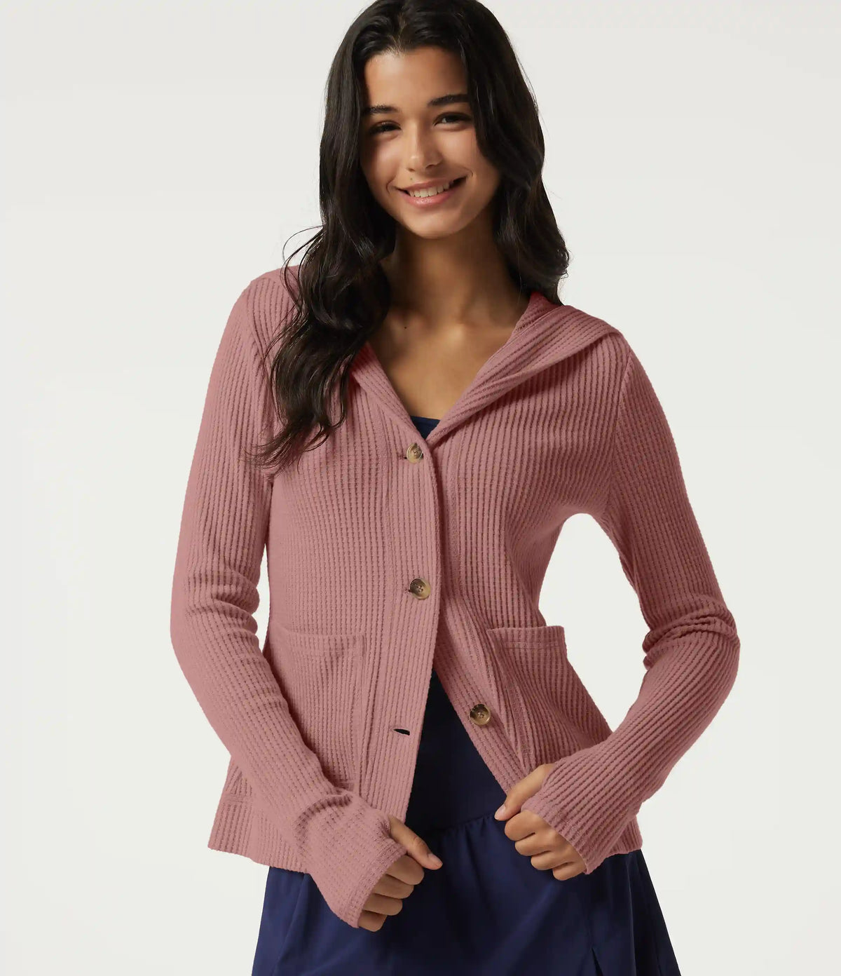 Hooded Long Sleeve Casual Jacket with Pockets