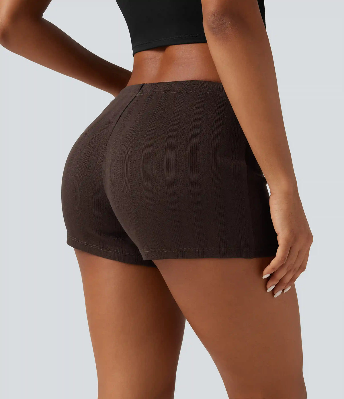 Low Rise Drawstring Skinny Casual Shorts 3"