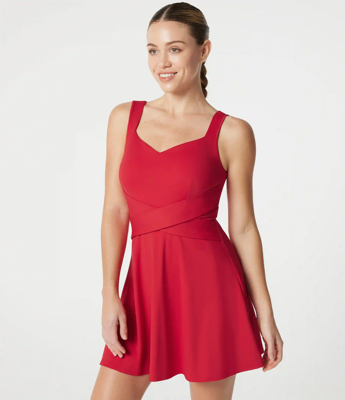 SoftlyZero™ Airy Built-in Bra 2-in-1 InstantCool Mini Tennis Active Dress with Pockets DD-F Cups-Easy Peezy Edition