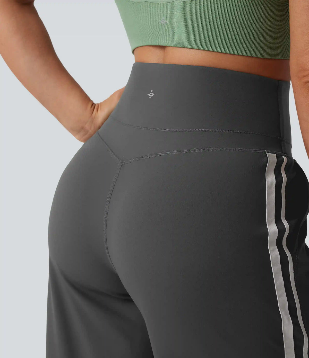 Halara UltraSculpt™ High Waisted Tummy Control Color Block Stripes Yoga Baggy Pants with Pockets