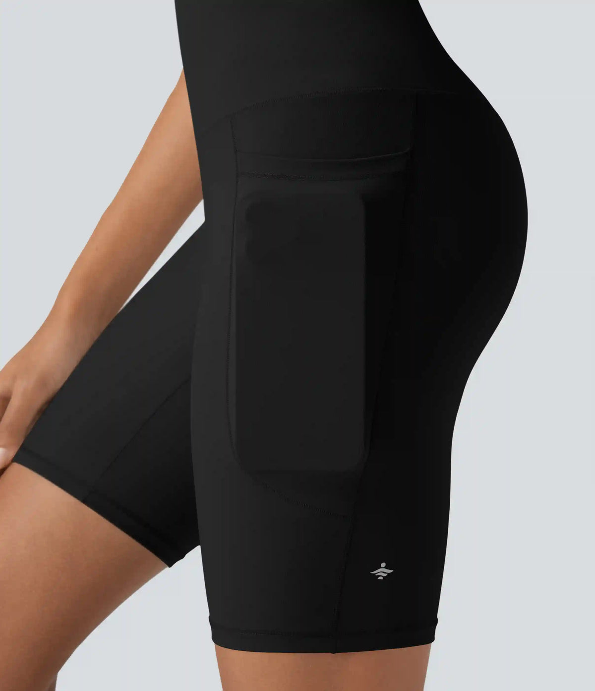 Halara UltraSculpt™ Cool Quick Dry High Waisted Tummy Control Training Biker Shorts 7'' with Pockets-UPF50+