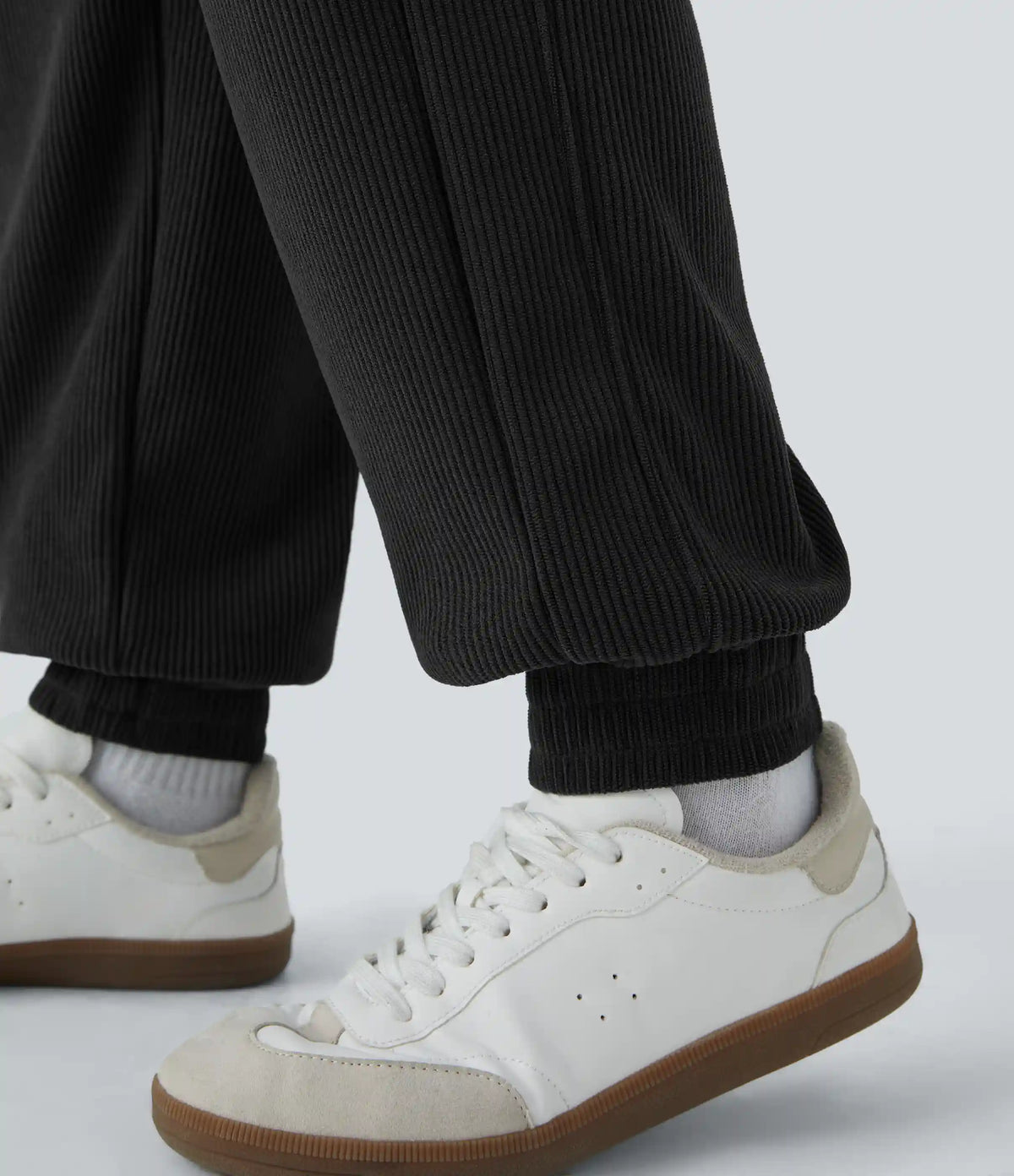 High Waisted Pocket Corduroy Casual Joggers