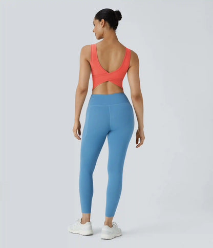 U Neck Crossover Barre Ballet Dance Tank Top A-D Cups
