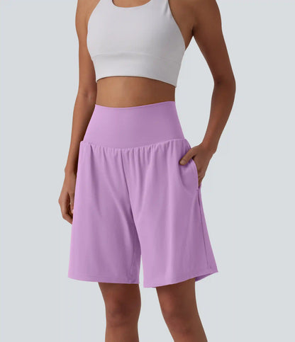 SoftlyZero™ Airy Super High Waisted 2-in-1 InstantCool Yoga Shorts 9" with Pockets