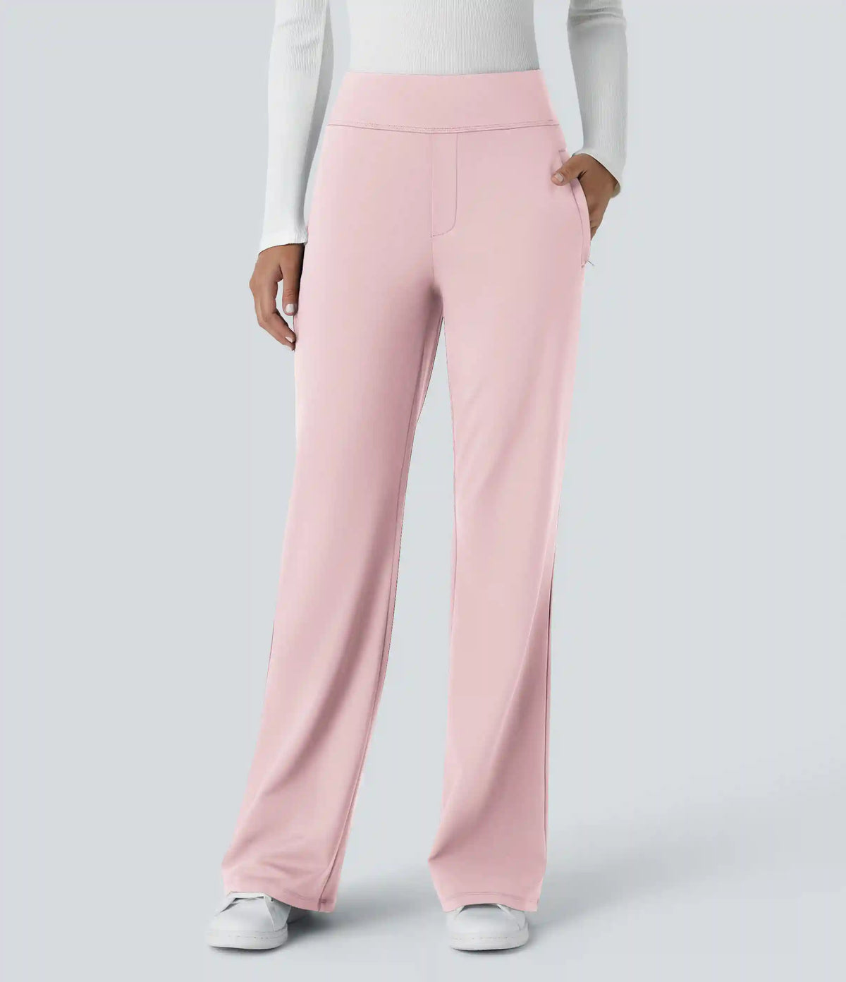 Halara Flex™ DayStretch Mid Rise Side Zipper Pocket Work Flare Pants