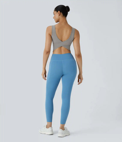 U Neck Crossover Barre Ballet Dance Tank Top A-D Cups