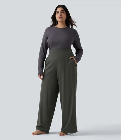 Halara UltraSculpt™ High Waisted Tummy Control Straight Leg Yoga Plus Size Pants with Pockets