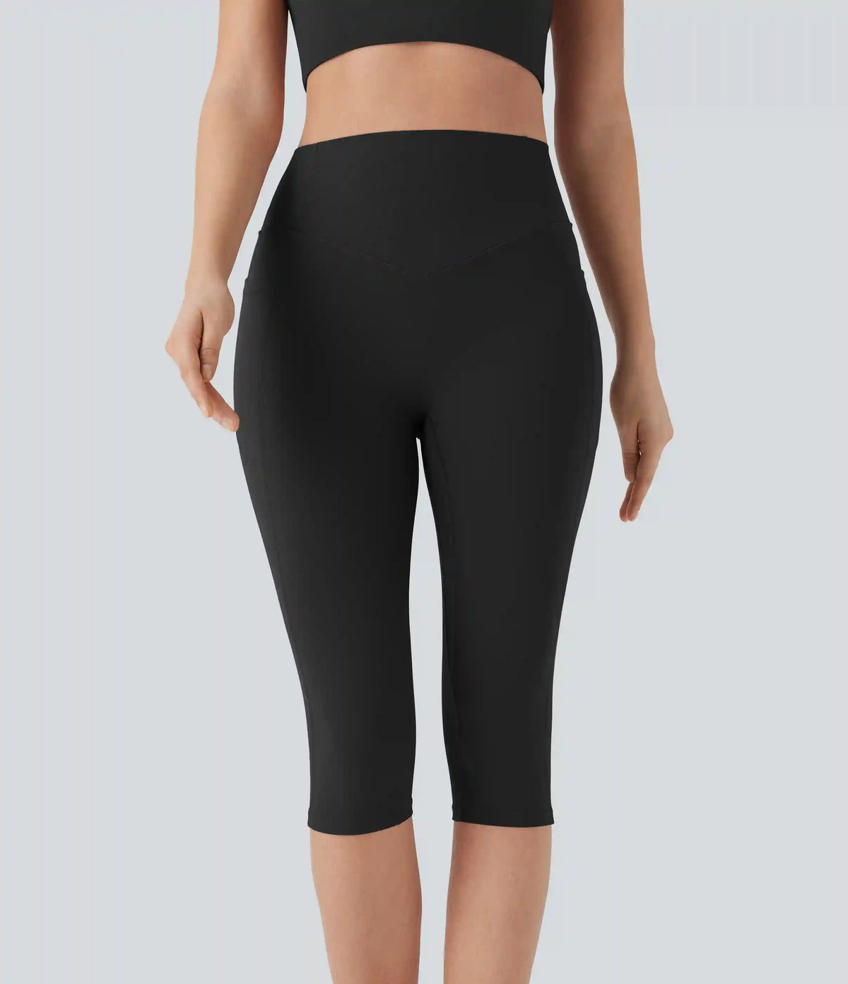 Halara UltraSculpt™ High Waisted Scrunch Butt Lifting Tummy Control Shaping Training Pedal Pusher Leggings with Pockets
