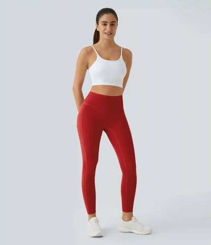 SoftlyZero™ High Waisted Double Pockets Plain Leggings