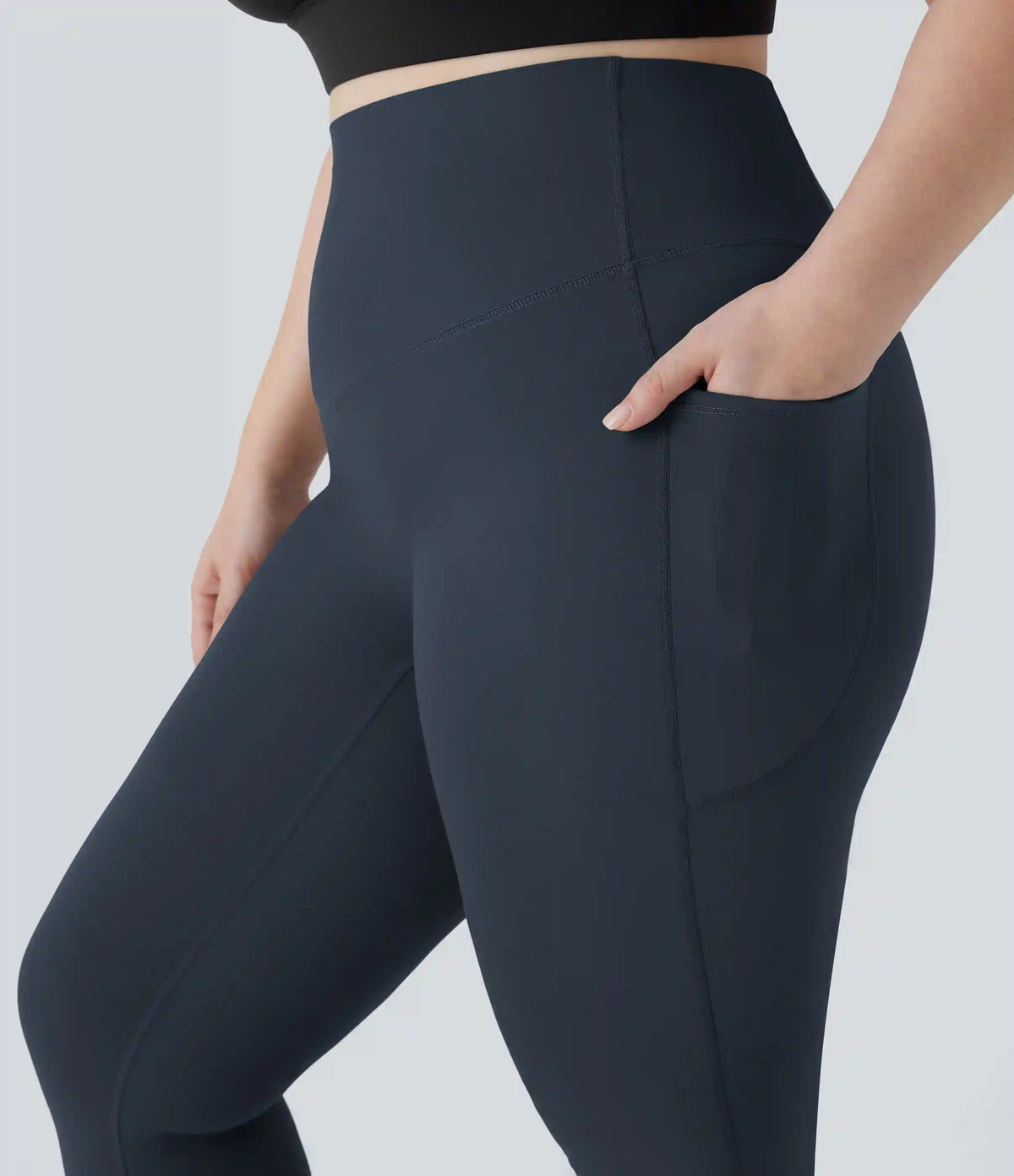 Halara UltraSculpt™ High Waisted Tummy Control Pocket Shaping Yoga Bootcut Plus Size Leggings