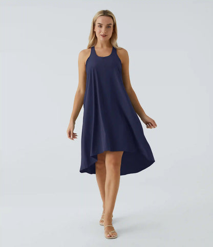 Breezeful™ RacerPocket High Low Flowy Midi Quick Dry Casual Dress