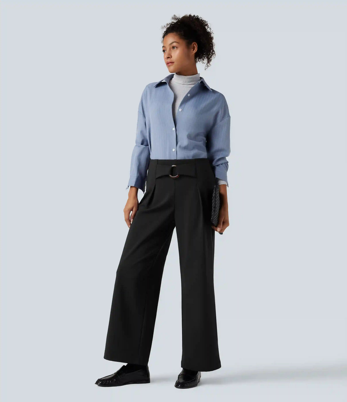 SoftlyZero™ Plush Thermal Mid Rise Straight Leg Work Pants with Pockets