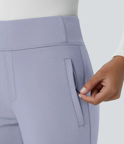 Halara Flex™ DayStretch Mid Rise Side Zipper Pocket Work Flare Pants